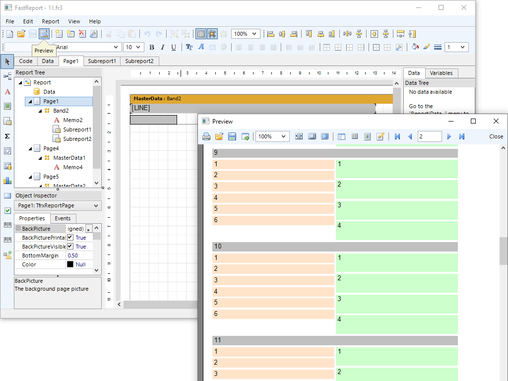 Screenshot of FastReport VCL Reporting Lazarus