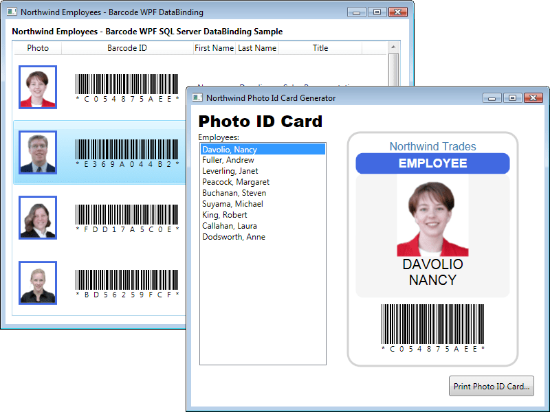 Screenshot of Neodynamic Barcode Professional for WPF - Ultimate Edition