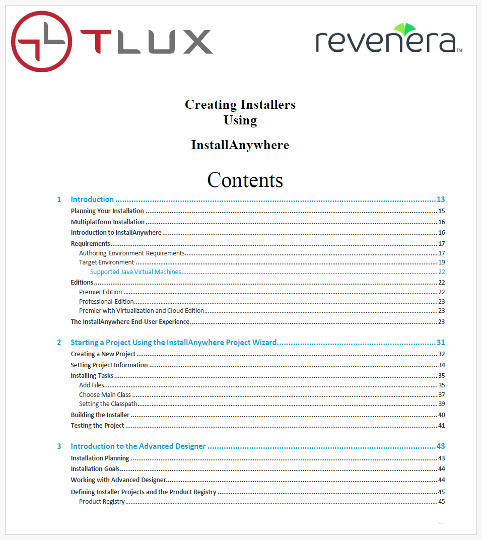 Screenshot of Creating Installers using InstallAnywhere - TLUX Training Course