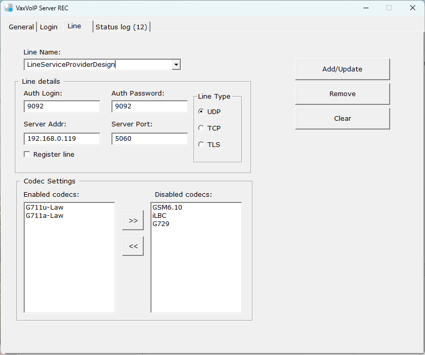 VaxVoIP SIP Recording SDK Screenshot