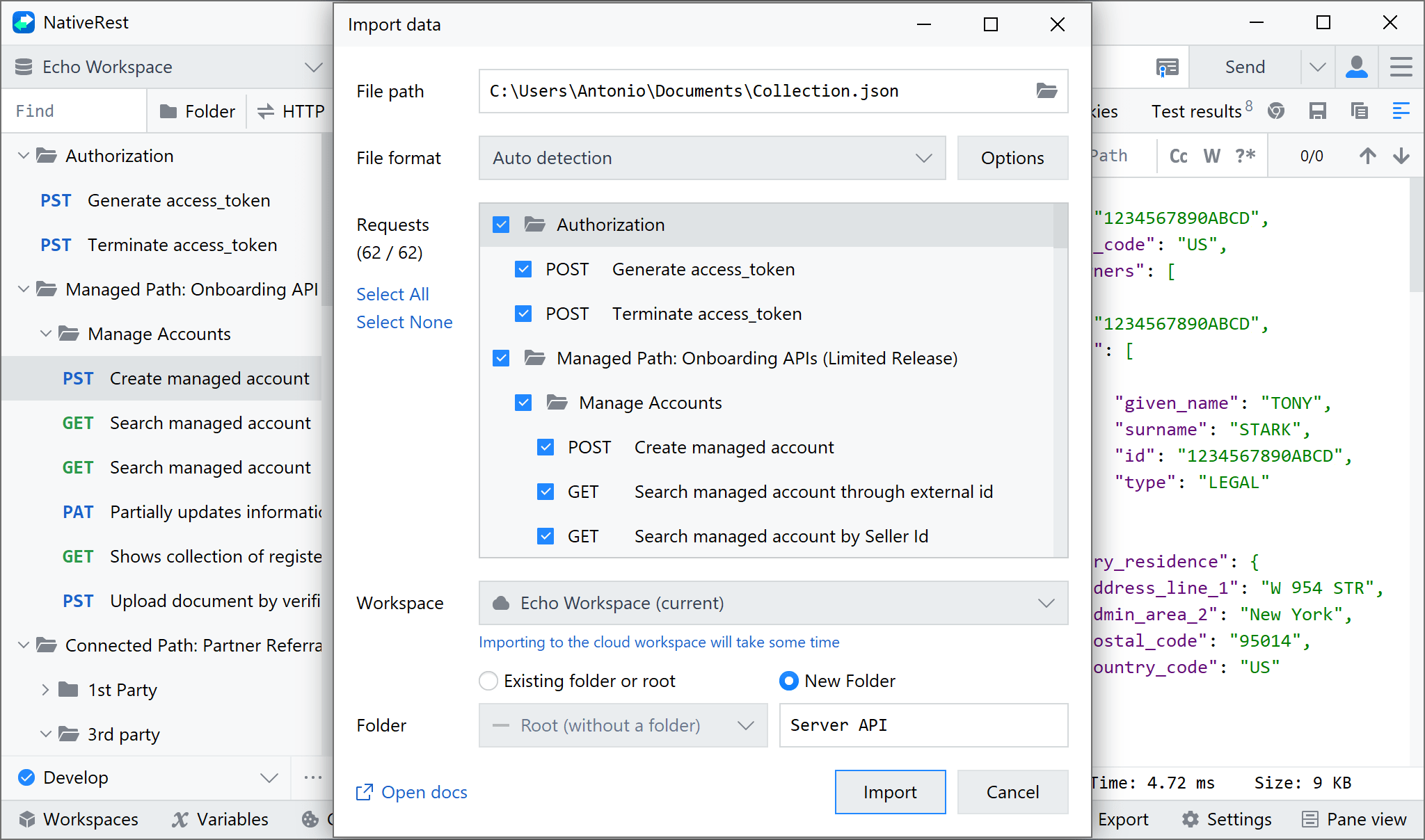 Folders for Grouping Requests
