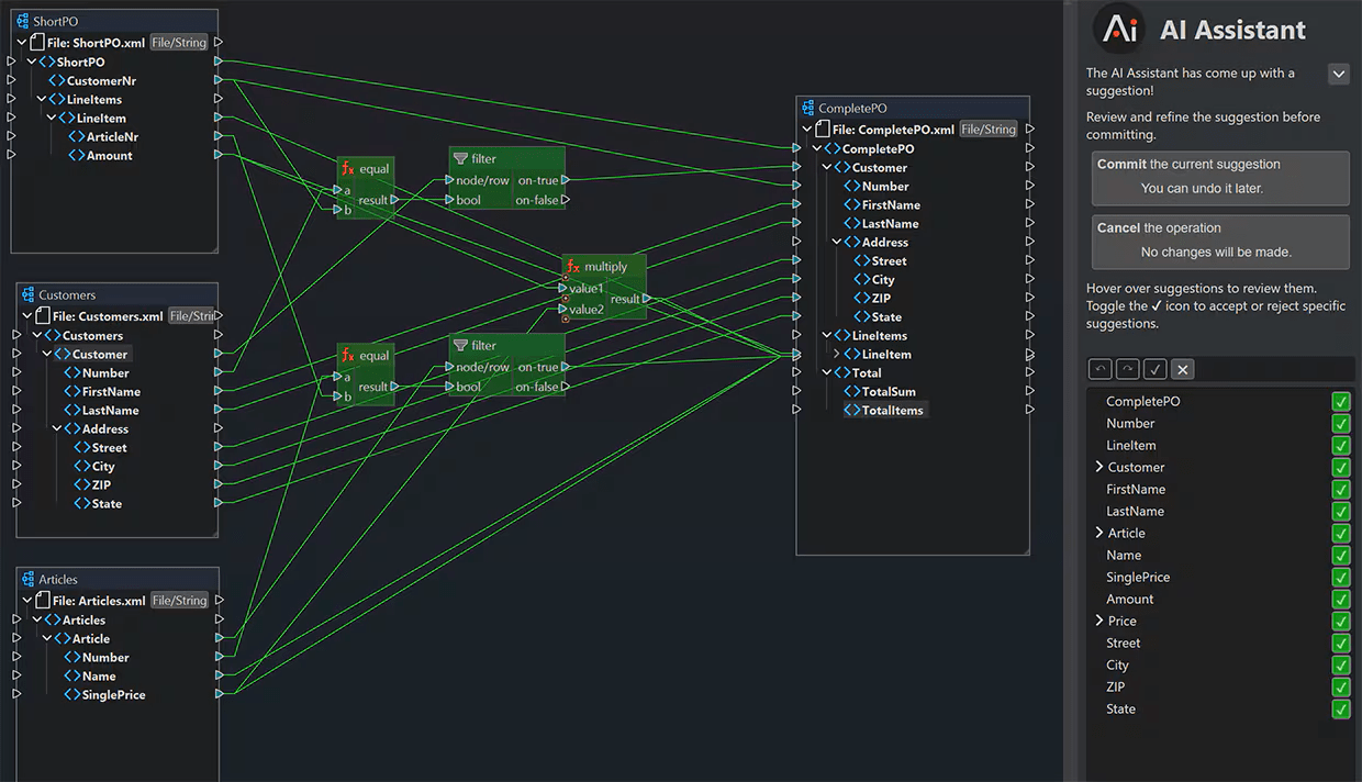 Screenshot of Altova AI Subscription
