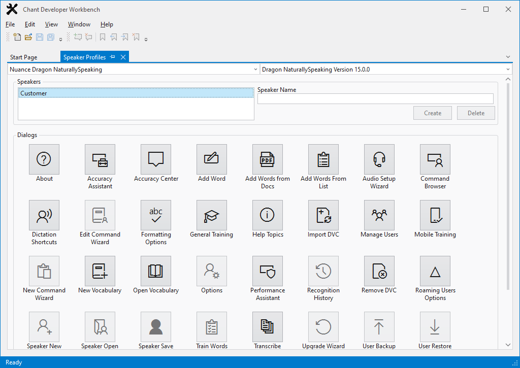 Screenshot of Chant ProfileKit