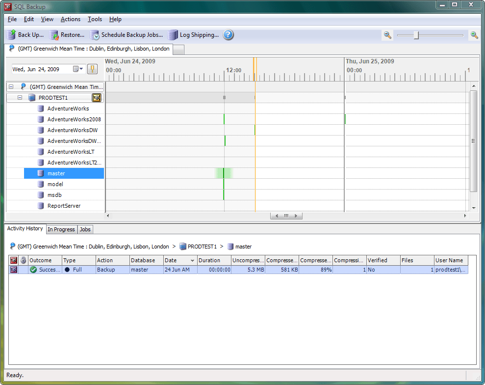 SQL Backup ProCompress, encrypt and strengthen backups. Includes new network resilience, 'self-healing' log shipping, four high-performance compression levels a
