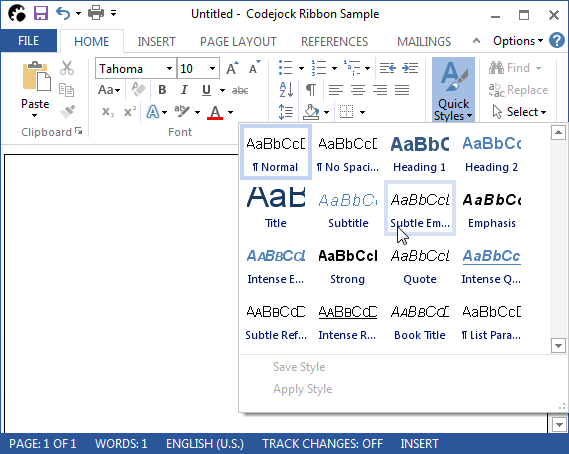 Microsoft Office Style ToolbarsCodejock Command Bars gives your Windows application toolbars a professional modern appearance similar to many popular Microsoft