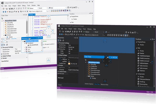Screenshot of Codejock Docking Pane ActiveX