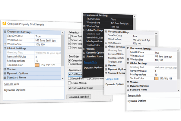 Screenshot of Codejock Property Grid ActiveX
