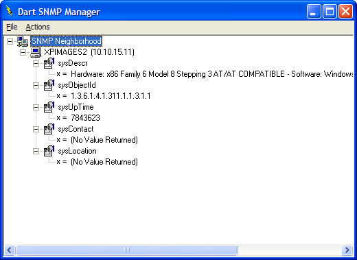 SNMP ExplorerYou can create an explorer-like view of available SNMP agents.