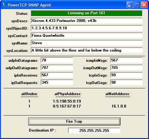 SNMP AgentCreate a SNMP agent which includes service support.