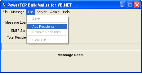 Bulk MailerYou can create a bulk mailing applocation.
