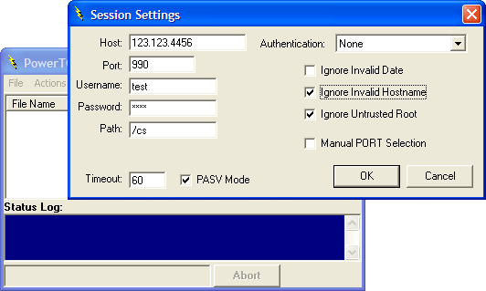 Secure FTP ClientYou can use the SecureFTP component to create a secure FTP client.