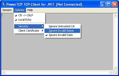 TCP ClientConnect to, communicate with, and test server applications.