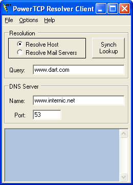 ResolverYou can create a fully working host name, IP address, and email address DNS resolver.