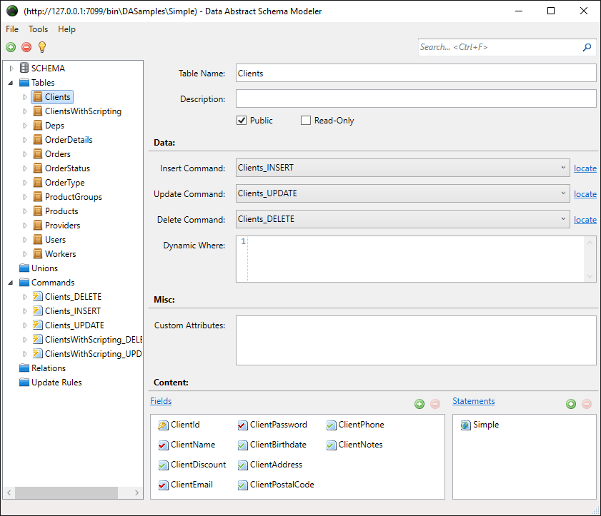 Screenshot of Data Abstract for Java