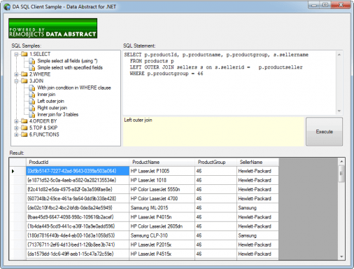 DA SQL brings SQL to the client tier, without sacrifices.