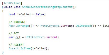 Telerik JustMock - Arrange, Act, AssertThis simple pattern, Arrange, Act, Assert (AAA) makes it easy to quickly and intuitively mock objects in unit tests.
