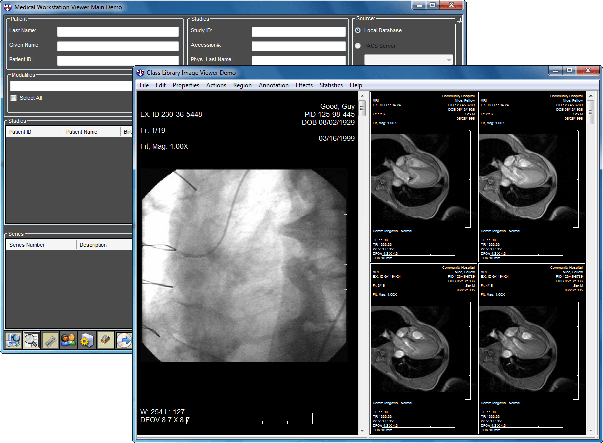 Screenshot of LEADTOOLS Medical Multimedia Module