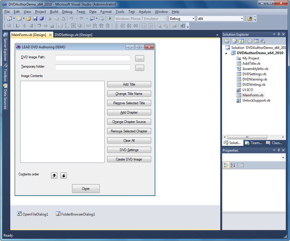 LEADTOOLS DVD Module
