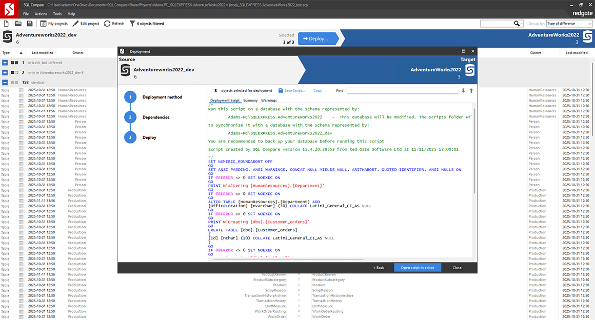 Increase team efficiencyDatabase development is often slowed by repetitive, manual work that drains your team’s time and energy. SQL Toolbelt Essentials takes c