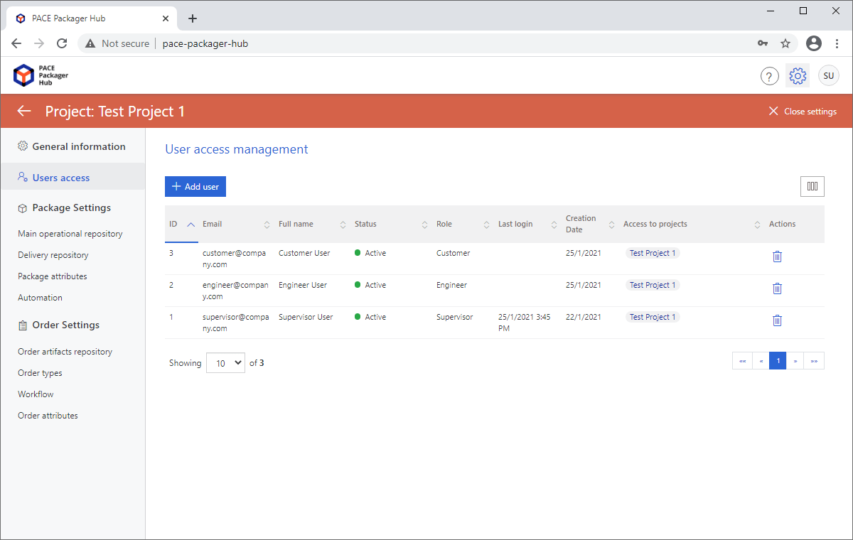 PACE Packager Hub