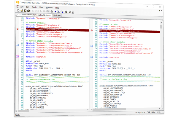 Screenshot of Codejock Syntax Edit Visual C++ MFC