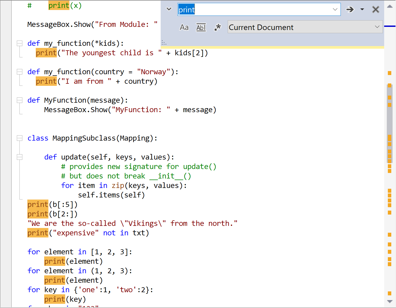 Search and ReplaceCode Editor supports all of the common search and replace operations.