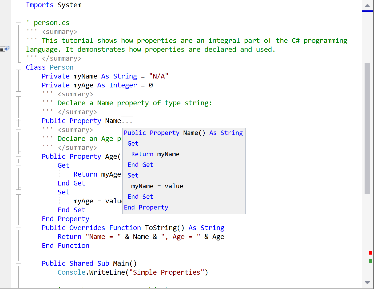 Code OutliningCode outlining is a text navigation feature that can make navigation of large structured texts more effective.