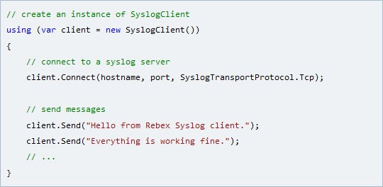 Rebex Syslog