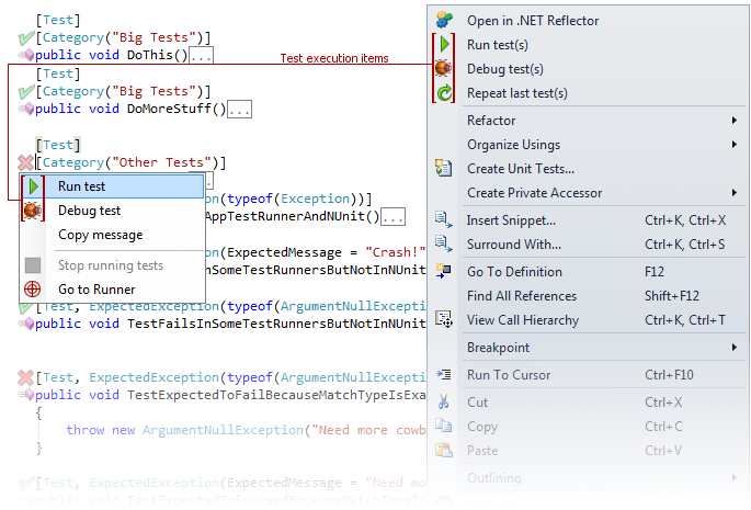 Unit Test Runner Unit Test Runner is a powerful unit testing tool. It executes your unit tests, navigates through tests, and facilitates processing test results