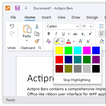 Actipro Bars for WPF