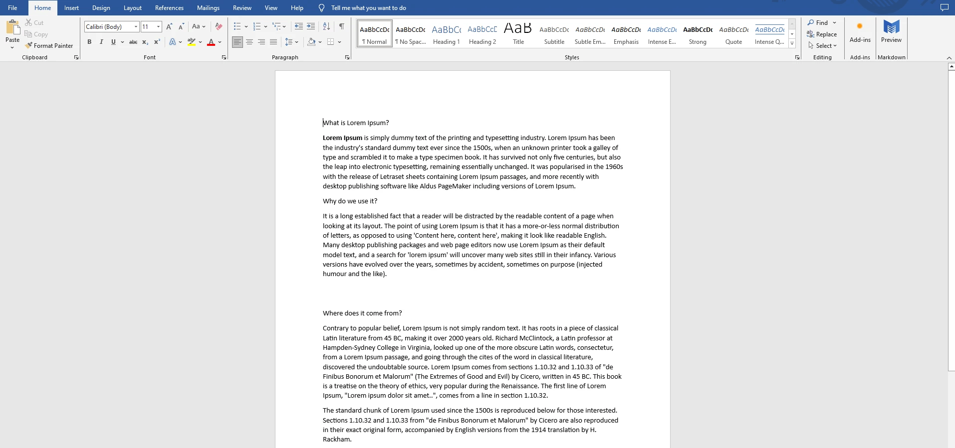 Extract Text from a Word Document