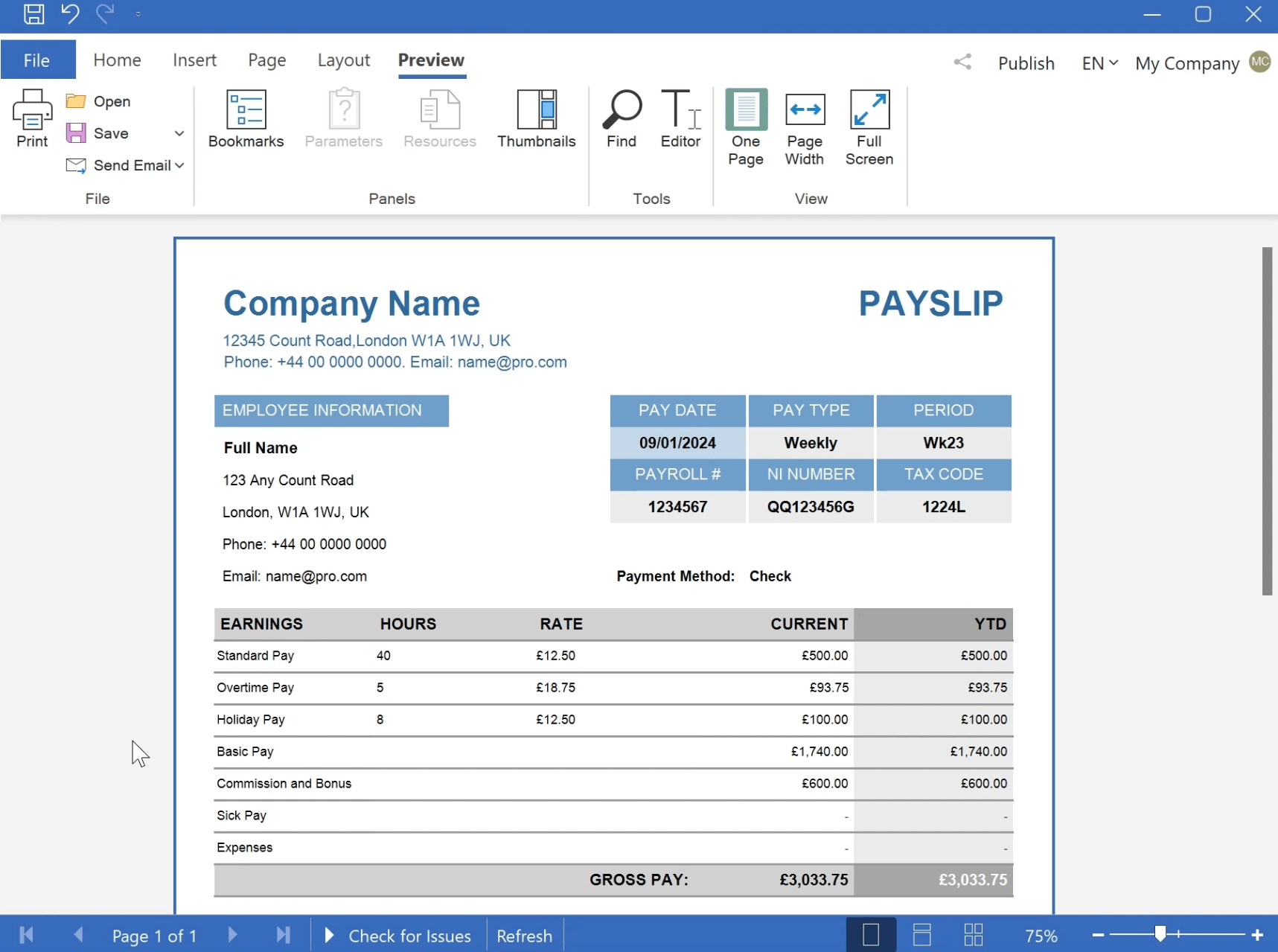 Screenshot of Stimulsoft Reports.PYTHON