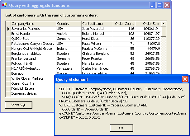SQL Based TablesUse SQL Based Tables