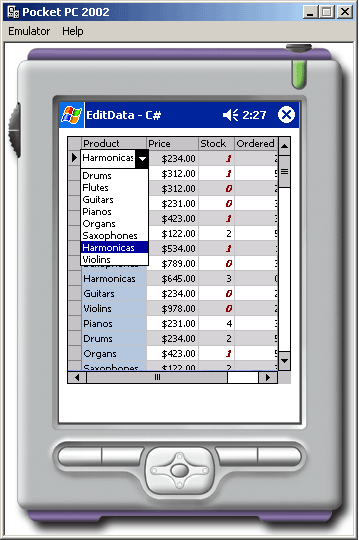Edit DataEdit the data held in your grid.