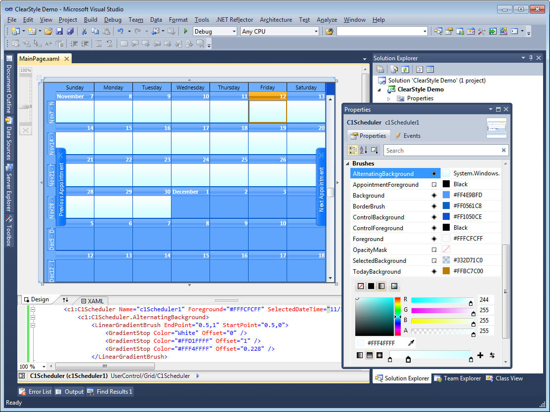 Change control colors without modifying control templates.