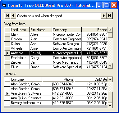Drag-and-DropImplement Drag-and-Drop in True DBGrid. Use the drag-and-drop features of True DBGrid to drag data from one grid and drop it into another.