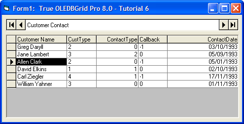 Define Unbound Columns in a Bound GridUse the UnboundColumnFetch event to display two fields (FirstName and LastName) together in one column and use a SQL state