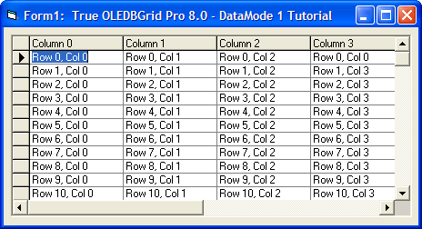 Array DataDisplay Array Data in a variety of Modes including Unbound Mode, Unbound Extended Mode, Unbound Application Mode and Unbound Storage Mode.