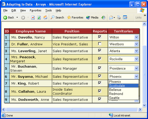 Screenshot of ComponentOne WebGrid for ASP.NET