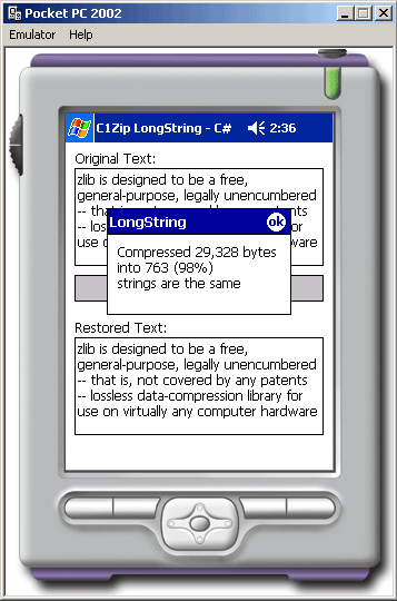 LongStringZip data from a Long string.
