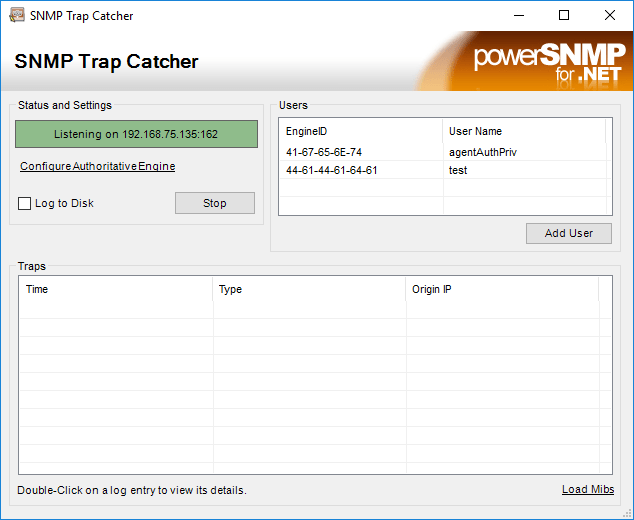 Trap CatchingPowerSNMP .NET lets you receive, trap and notify (version 2 and 3 trap) messages.