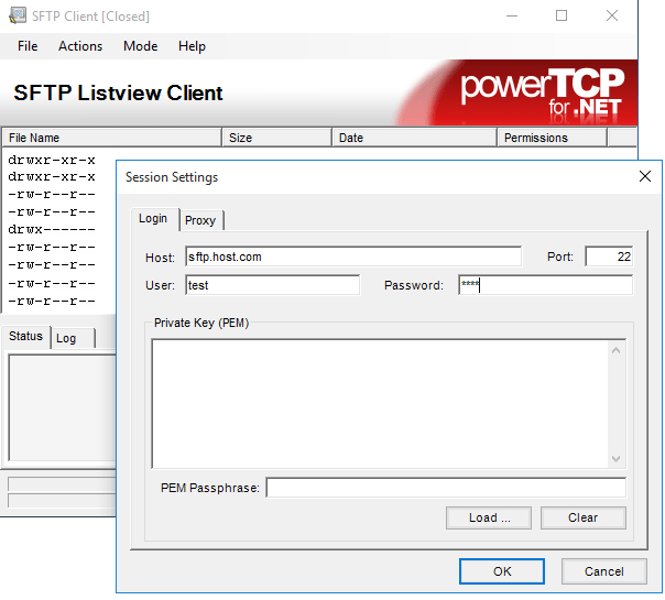 Screenshot of PowerTCP SSH and SFTP for .NET