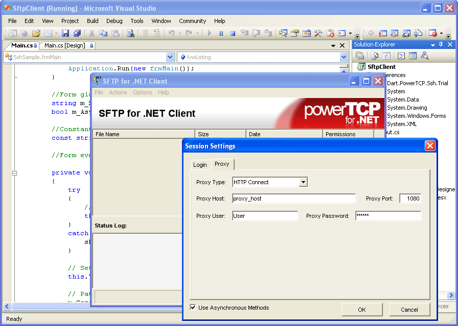 Encryption/decryptionPowerTCP SSH and SFTP for .NET includes encryption/decryption using Triple DES and AES.