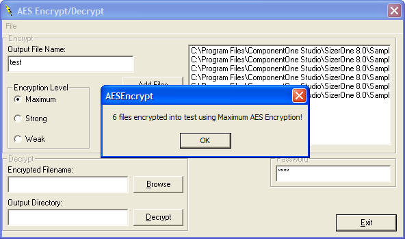 AES Encryption/DecryptionPerform AES encryption and decryption on files.