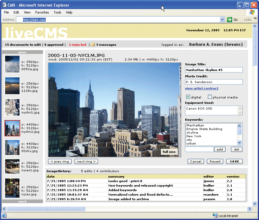 Screenshot of PowerWEB LiveControls for ASP.NET
