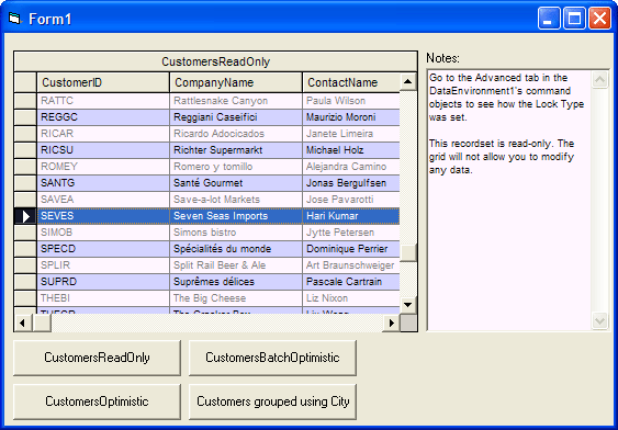 Screenshot of Data Widgets