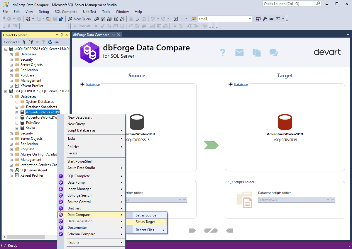 SSMS Intergration