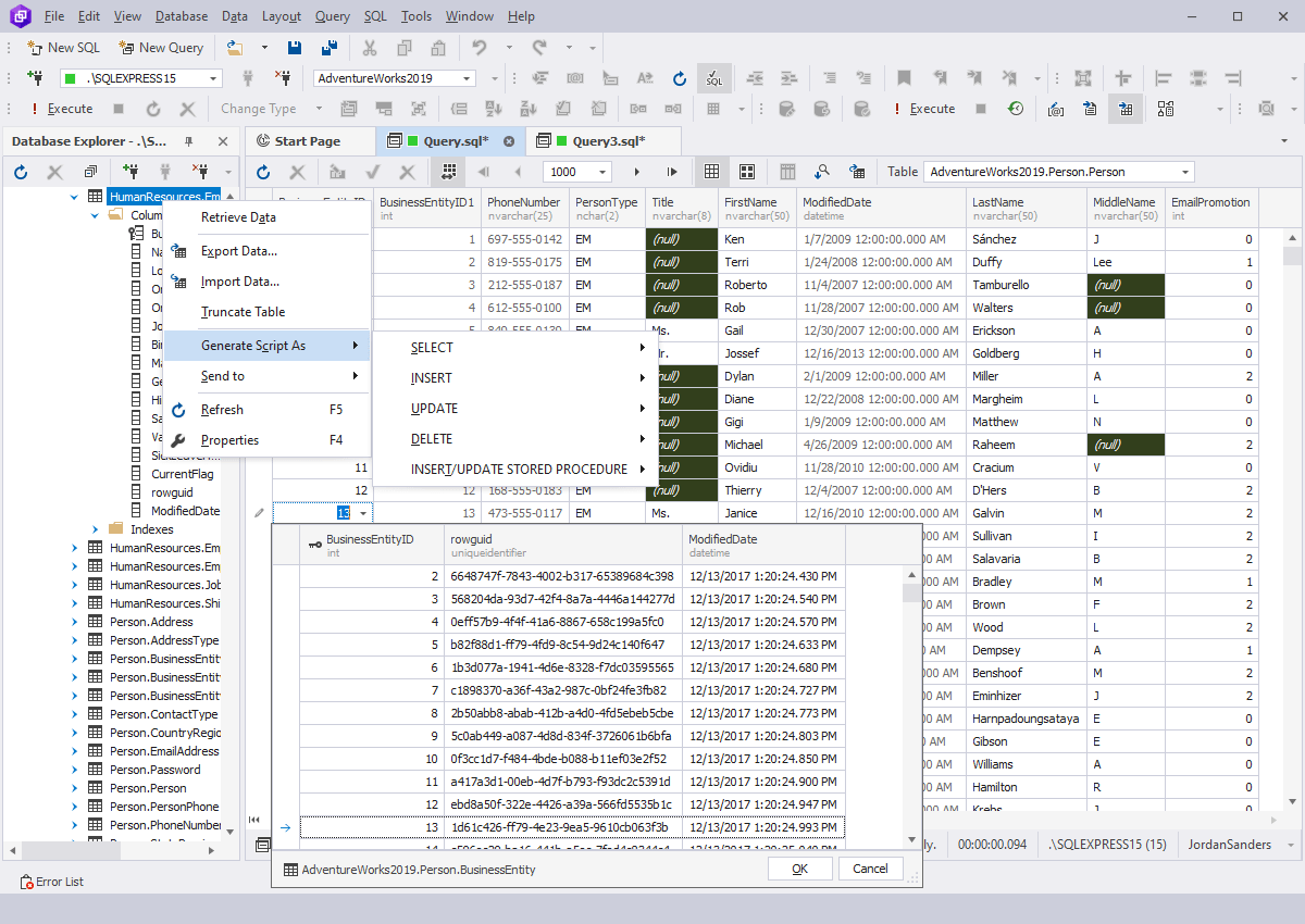 Database Explorer