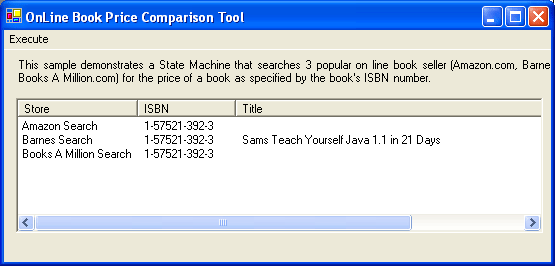 Search Web SitesA state machine can be used to search web sites in order to extract information from them.