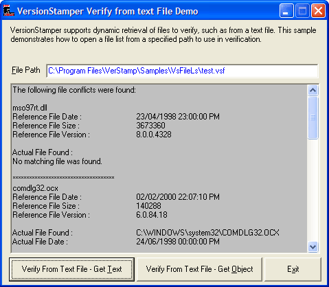 Dynamic VerificationDynamically retrieve files to verify.